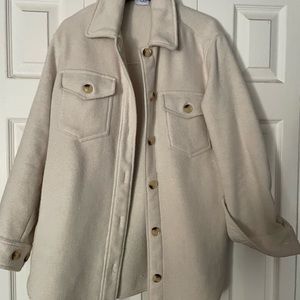 Cream shacket